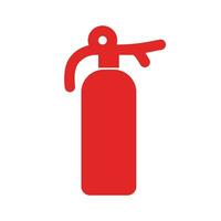 einfach rot Feuer Feuerlöscher Symbol. Vektor. vektor