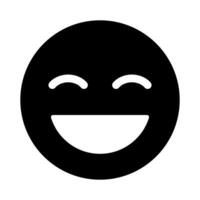 Lächeln Gesicht Silhouette Symbol. Lachen Gesicht Symbol. Vektor. vektor