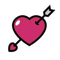 rosa cupid ikon. kärlek och romantik. vektor. vektor