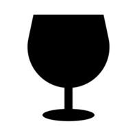 enkel vin glas silhuett ikon. vektor. vektor
