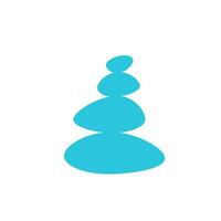 Spa Stein Balance Symbol, Symbol von Blau Symbol einstellen vektor