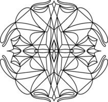 Mandala Blume Gliederung Kunst eins, gut zum Grafik Design und dekorativ Ressourcen vektor