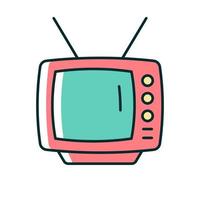 RGB-Farbsymbol für Fernseher im alten Stil vektor