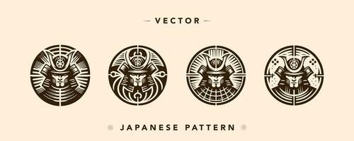 feudal Japan Krieger Symbole im Vektor Format