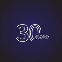 30 Jahre Jubiläumsfeier Vektor Vorlage Design Illustration