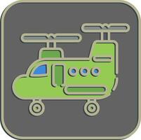 Symbol Militär- Hubschrauber. Militär- Elemente. Symbole im geprägt Stil. gut zum Drucke, Poster, Logo, Infografiken, usw. vektor