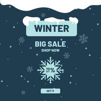 Winter groß Verkauf Sozial Medien Post Vorlage Design vektor