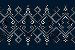 Indigo Marine Blau geometrisch traditionell ethnisch Muster Ikat nahtlos Muster abstrakt Design zum Stoff drucken Stoff Kleid Teppich Vorhänge und Sarong aztekisch afrikanisch indisch indonesisch vektor