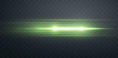 Grün Linse aufflackern. Sonne Blitz mit Strahlen oder Scheinwerfer. Grün glühen Fackel Licht Wirkung. Vektor Illustration