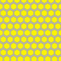 modern einfach abstrakt Nahtlos schwarz und Gelb Farbe Hexagon Polygon kreativ geometrisch Vektor Muster Kunst