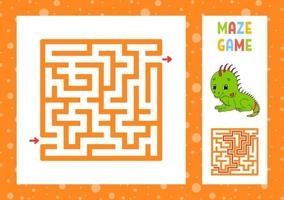 lustiges Labyrinth. Spiel für Kinder. Puzzle für Kinder. glücklicher Charakter. Labyrinth Rätsel. Farbe-Vektor-Illustration. den richtigen Weg finden. mit Antwort. isolierte Vektor-Illustration. Cartoon-Stil. vektor