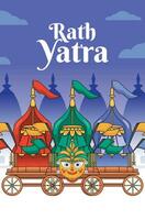 rath yatra dag affisch festival vektor