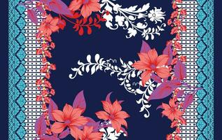 Dame Anzüge abstrakt Design von texturiert Blumen bereit zum Textil- Drucke. vektor