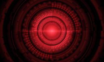 abstrakter roter Systemkreiskreis Cyber futuristischer Technologievektorhintergrund vektor