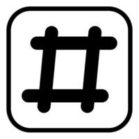 Hashtag Symbol Illustration zum Netz, Anwendung, Infografik vektor
