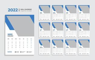 modern 2022 väggkalender designmall pro vektor