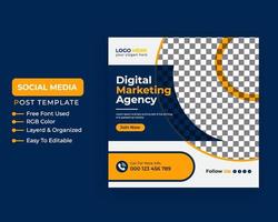 digitales Marketing-Banner, Social-Media-Cover, Web-Banner, kostenlose Vorlage für Social-Kit-Werbebanner vektor