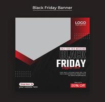 svart fredag helg försäljning sociala medier banner inlägg och webb banner pro vektor