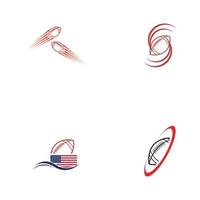 American Sport Football Logo Vektor-Illustration Design-Vorlage vektor