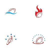amerikansk sport fotboll logotyp vektor illustration formgivningsmall