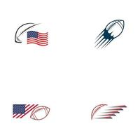 American Sport Football Logo Vektor-Illustration Design-Vorlage vektor