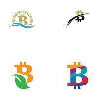 bitcoin logotyp illustration formgivningsmall vektor