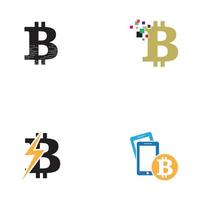 bitcoin logotyp illustration formgivningsmall vektor