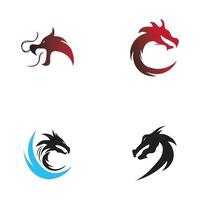 Drachen Vektor Icon Illustration Design Logo Vorlage