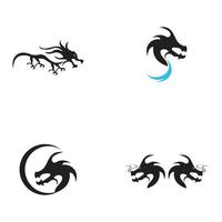 Drachen Vektor Icon Illustration Design Logo Vorlage