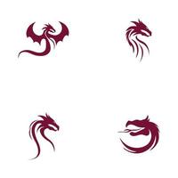 Drachen Vektor Icon Illustration Design Logo Vorlage