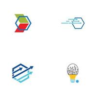 modern logotyp konceptdesign för fintech och digital finans teknik vektor