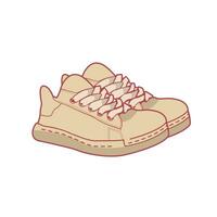 Herren und Damen Schuhe Seite Sicht. Schuhe Symbole. Turnschuhe und Hausschuhe Sammlung. Vektor Illustration