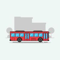 stad buss sida se vektor illustration. offentlig transport service begrepp design isolerat vektor.