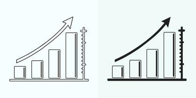 wachsend Graph Symbol, Bar Diagramm Symbol, Infografik, Wucherungen Diagramm Sammlung zum Geschäft Verbesserung Analytik, Diagramm Symbol, finanziell profitieren Diagramm Bar Vektor Illustration