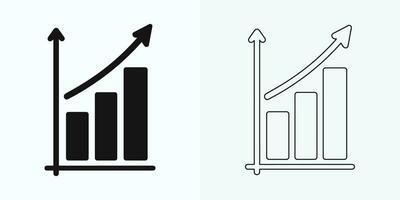 wachsend Graph Symbol, Bar Diagramm Symbol, Infografik, Wucherungen Diagramm Sammlung zum Geschäft Verbesserung Analytik, Diagramm Symbol, finanziell profitieren Diagramm Bar Vektor Illustration