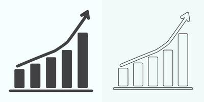 wachsend Graph Symbol, Bar Diagramm Symbol, Infografik, Wucherungen Diagramm Sammlung zum Geschäft Verbesserung Analytik, Diagramm Symbol, finanziell profitieren Diagramm Bar Vektor Illustration