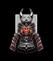 Pavian-Samurai-Vektor-Illustration vektor