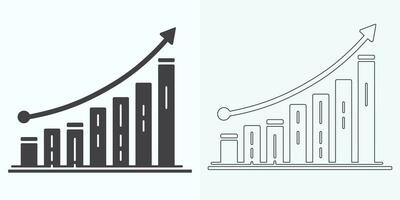 wachsend Graph Symbol, Bar Diagramm Symbol, Infografik, Wucherungen Diagramm Sammlung zum Geschäft Verbesserung Analytik, Diagramm Symbol, finanziell profitieren Diagramm Bar Vektor Illustration