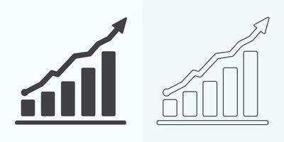 wachsend Graph Symbol, Bar Diagramm Symbol, Infografik, Wucherungen Diagramm Sammlung zum Geschäft Verbesserung Analytik, Diagramm Symbol, finanziell profitieren Diagramm Bar Vektor Illustration