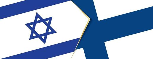 Israel und Finnland Flaggen, zwei Vektor Flaggen.