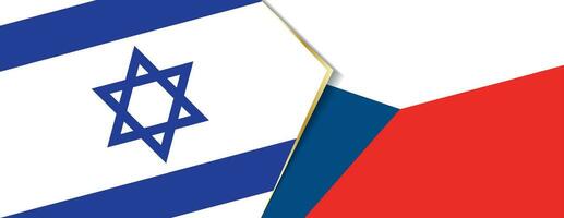 Israel och tjeck republik flaggor, två vektor flaggor.