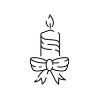 Vektor Kerze Linie Symbol. Weihnachten schwarz linear Symbole auf ein Weiß Hintergrund. editierbar Schlaganfall. glücklich Neu Jahr, Geburtstag, und Kirche oder Christian, beten.