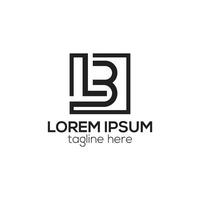 kreativ brev företag lb, bl monogram logotyp design mall vektor