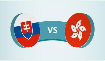 Slowakei gegen Hong Kong, Mannschaft Sport Wettbewerb Konzept. vektor