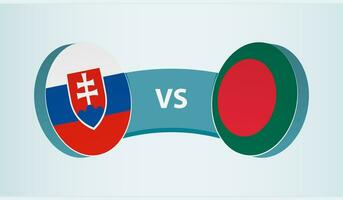 Slowakei gegen Bangladesch, Mannschaft Sport Wettbewerb Konzept. vektor