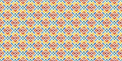 Mittelmeer Stil Keramik Fliese Muster ethnisch Volk Ornament bunt nahtlos geometrisch Muster vektor