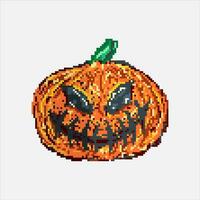 Halloween Kürbis isoliert Pixel Kunst Stil vektor