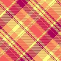 Plaid Vektor Textur von prüfen Textil- Hintergrund mit ein Stoff Muster nahtlos Schottenstoff.