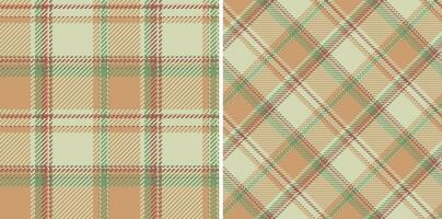 Textil- Muster prüfen von Hintergrund Vektor Stoff mit ein nahtlos Plaid Tartan Textur.