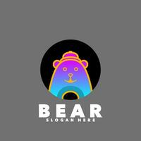 süß Bär Gradient Logo vektor